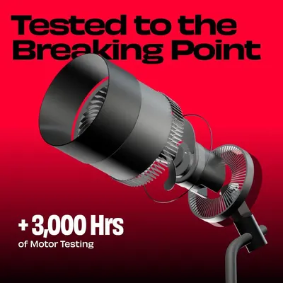 Reassures shoppers the motor was tested to its breaking point for long-term reliability and safety. Communicates that the motor is built to last through…