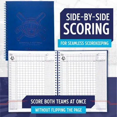 Shows that both teams can be scored at once without flipping the page for seamless scorekeeping.