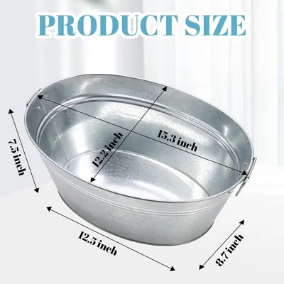 Shows the exact physical dimensions of the tub so shoppers can judge whether it fits their space and needs.