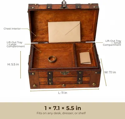 Gives exact dimensions so shoppers know it fits on a desk, dresser, or shelf.