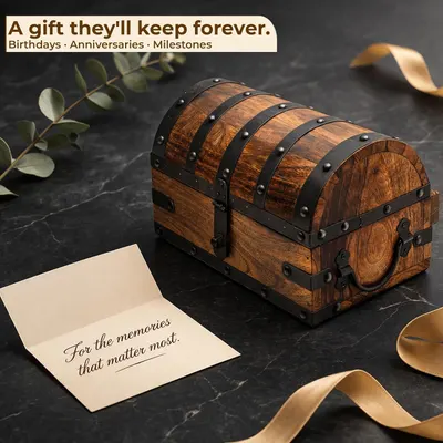 Positions the chest as a gift for special occasions and milestones. Conveys that the chest is a gift the recipient will keep forever.