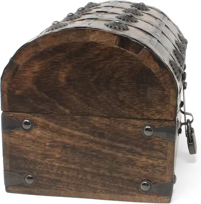 Shows the side profile and sturdy construction of the chest in a clean product photo.