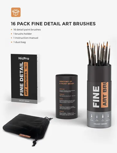 Confirms everything included in the 16 pack set so shoppers know what they receive.