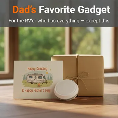 Positions the product as a Father's Day gift for RV owners. Communicates the product is a thoughtful gift for RV enthusiasts.