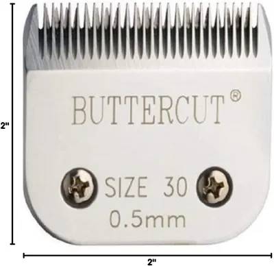 Shows the blade overall dimensions with measurement arrows so shoppers can confirm its physical size.