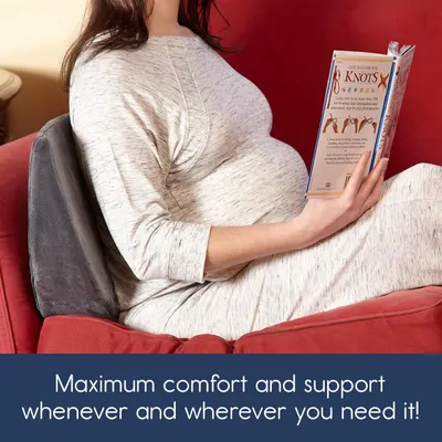 Communicates that the wedge gives maximum comfort and support wherever needed while sitting.