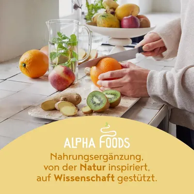 Conveys the brand message that the supplement is inspired by nature and backed by science.