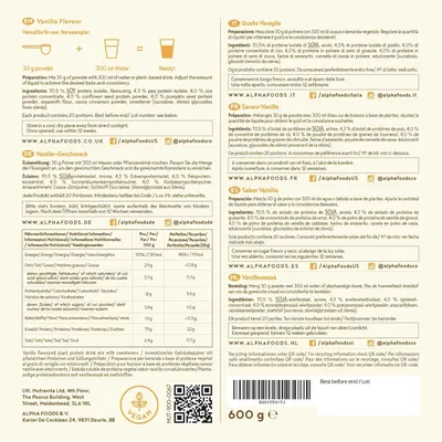 Provides full product information including nutrition table, ingredients, preparation steps, storage guidance, and recycling details so shoppers can verify what they are buying.