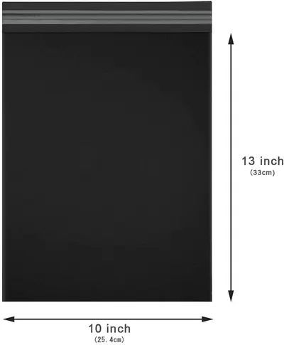 Shows exact mailer dimensions of 10 by 13 inches so buyers can confirm it fits their items.