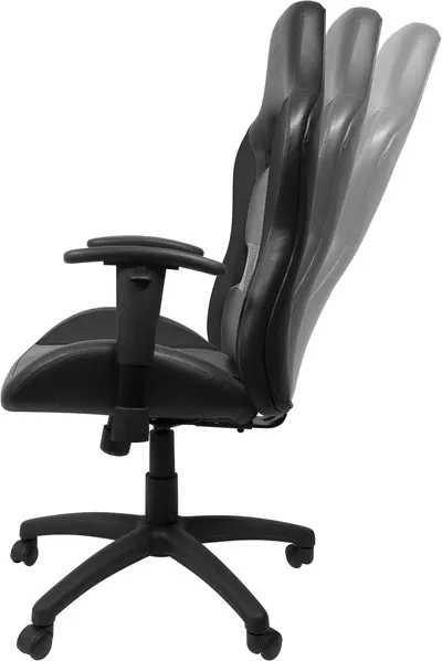 Demonstrates the backrest reclining range in a sequence to show comfortable recline for relaxed gaming.