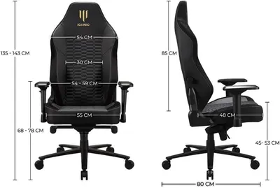 Shows exact chair dimensions so shoppers can confirm it fits their space and body size.