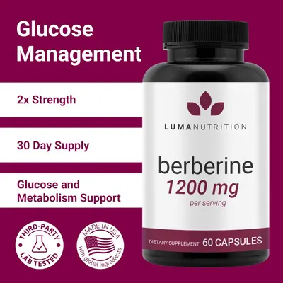 Secondary Images for Amazon.com: Luma Nutrition Berberine Supplement
