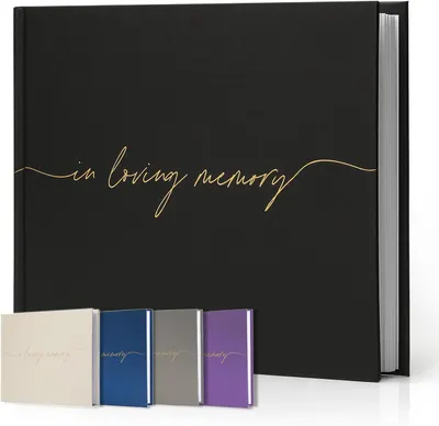 Secondary Images for Amazon.com: Twill Funeral Guest Book