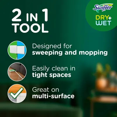 Secondary Images for Amazon.com: Swiffer Sweeper 2-in-1 Dry + Wet Floor Mopping and Sweeping Kit