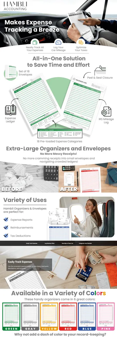 Premium A+ Content for Amazon.com : Extra Large Receipt Envelope & Receipts Organizer (Pack of 18)
