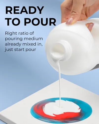 Secondary Images for Amazon.com: Nicpro 8 Colors Large Bulk Acrylic Pour Paint Set (33.8 oz