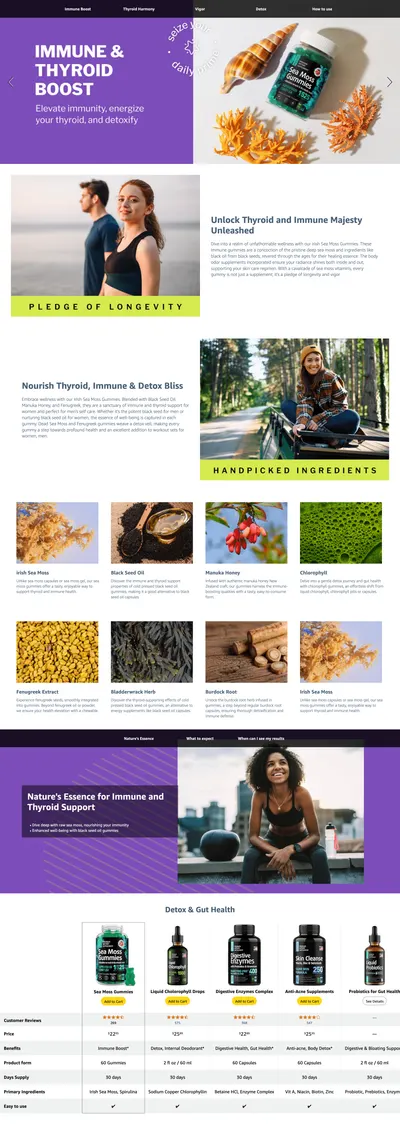 Premium A+ Content for Amazon.com: Irish Sea Moss Gummies