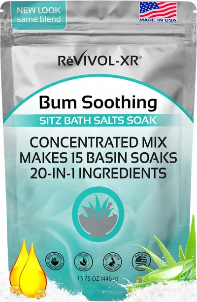 Secondary Images for Amazon.com: Sitz Bath for Hemorrhoids Relief 20-in-1 Mix Epsom Salts+ Essential Oils