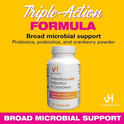 Secondary Images for Amazon.com: vH essentials Probiotics with Prebiotics and Cranberry Feminine Health…