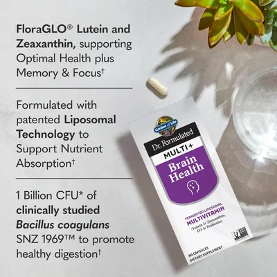 Secondary Images for Amazon.com: Garden of Life Dr. Formulated Multi+ Brain Health Capsules : Health &…