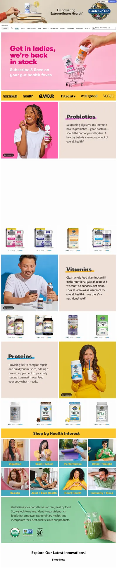 Brand Store for Amazon.com: Garden of Life