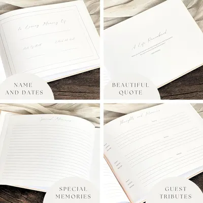 Secondary Images for Amazon.com: Funeral Guest Book for 2024 Celebration Of Life Memorial Service