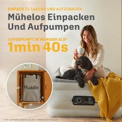 Secondary Images for Huddle® Luxury King Luftbett mit patentierter Doppelpumpe SlumberGuard™ Premium…