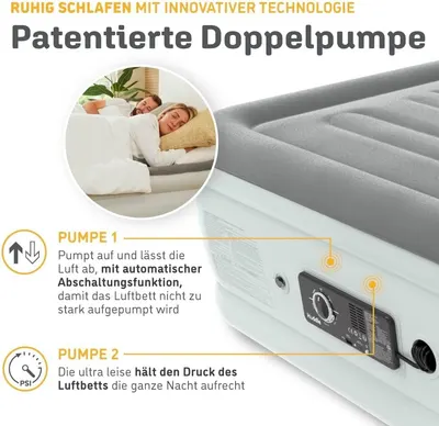 Secondary Images for Huddle® Luxury King Luftbett mit patentierter Doppelpumpe SlumberGuard™ Premium…