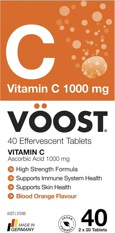 Secondary Images for Voost Vitamin C Blood Orange Effervescent Tablets 40 Pack