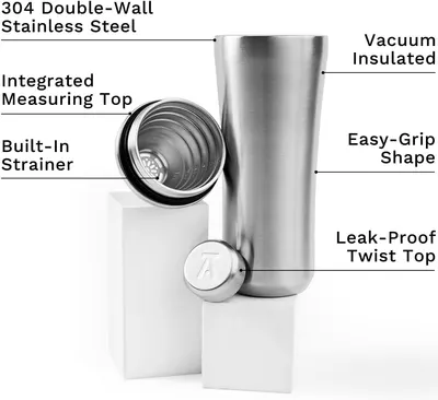 Secondary Images for Amazon.com: Elevated Craft Hybrid Cocktail Shaker