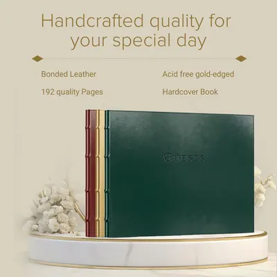 Secondary Images for Amazon.com: Gallery Leather Guest Book Wedding