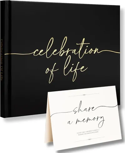 Secondary Images for Amazon.com: Lamare Funeral Guest Book for Memorial Service