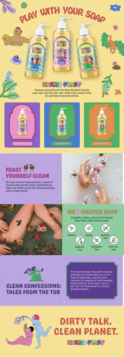 Premium A+ Content for Amazon.com : Naked Feast Peppermint Soap