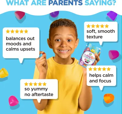 Secondary Images for Amazon.com: NUTRAMIN Kids Mood Boost Vegam Vitamin Gummy: Calming Magnesium Citrate…