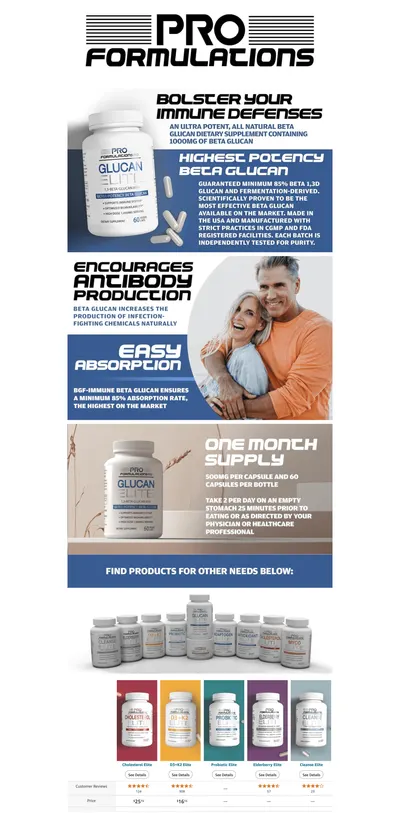 Premium A+ Content for Amazon.com: Pro Formulations MD Glucan Elite