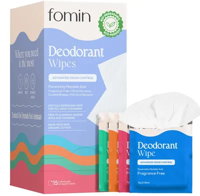 Secondary Images for Amazon.com : Fomin AHA Deodorant Wipes