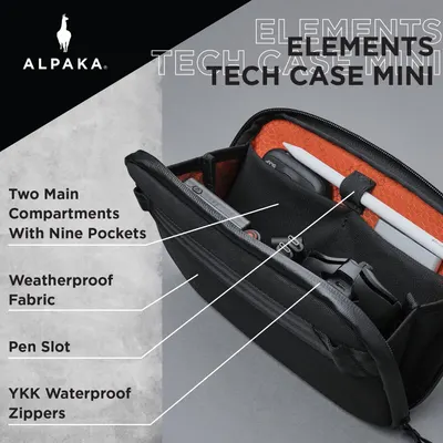 Secondary Images for Amazon.com: ALPAKA Tech Case Mini Small Travel Organizer Pouch for Electronics