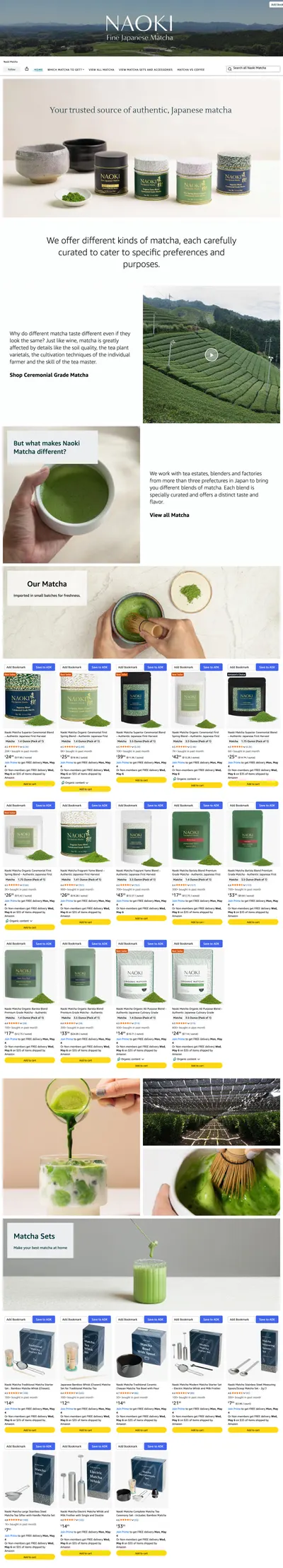 Brand Store for Amazon.com: Naoki Matcha