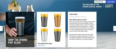 Brand Story for Amazon.com: Elevated Craft Hybrid Cocktail Shaker