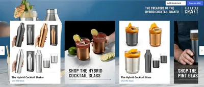Brand Story for Amazon.com: Elevated Craft Hybrid Cocktail Shaker