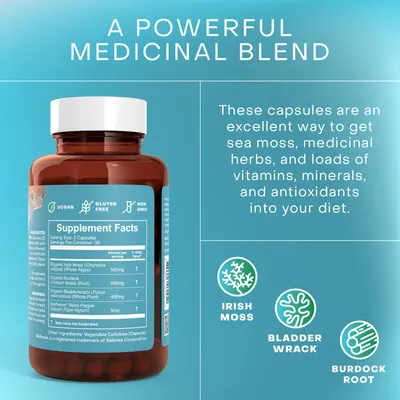 Secondary Images for Amazon.com : Akasha Superfoods Sea Moss Capsules