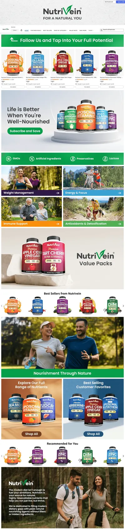 Brand Store for Amazon.com: Nutrivein