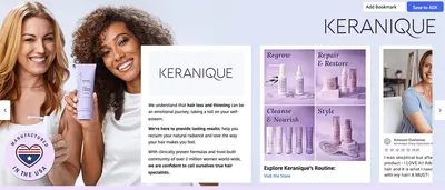 Brand Story for Amazon.com : Keranique Color Safe Shampoo and Conditioner