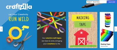 Brand Story for Amazon.com: Craftzilla Rainbow Colored Duct Tape Pack