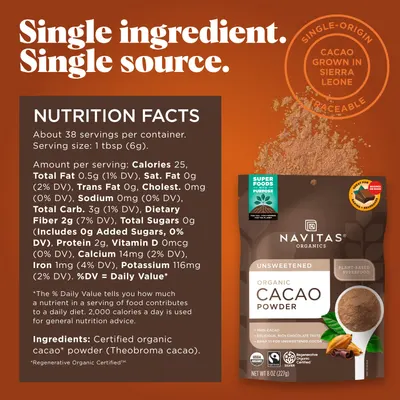 Secondary Images for Amazon.com : Navitas Organics Cacao Powder