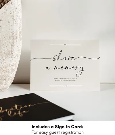 Secondary Images for Amazon.com: Lamare Funeral Guest Book for Memorial Service