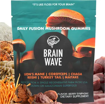Secondary Images for Amazon.com: BRAIN WAVE Superfood Mushroom Gummies