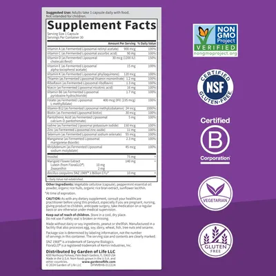 Secondary Images for Amazon.com: Garden of Life Dr. Formulated Multi+ Brain Health Capsules : Health &…