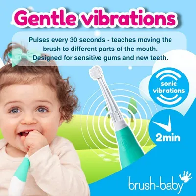 Secondary Images for Amazon.com : brush-baby BabySonic Infant and Toddler Electric Toothbrush for Ages 0-3…