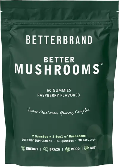 Secondary Images for Amazon.com: Betterbrand BetterMushrooms Mushroom Gummies to Support Gut Health